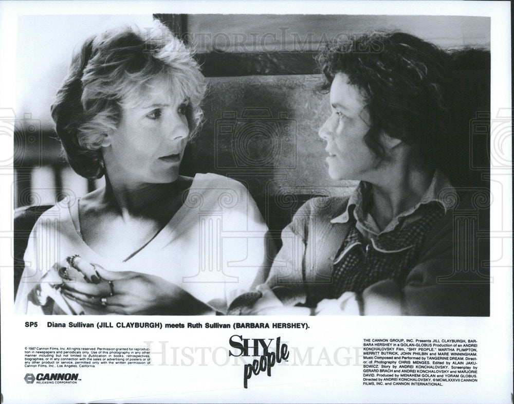 1987 Press Photo Jill Clayburgh Actress Barbara Hershey Shy People Drama Movie - Historic Images