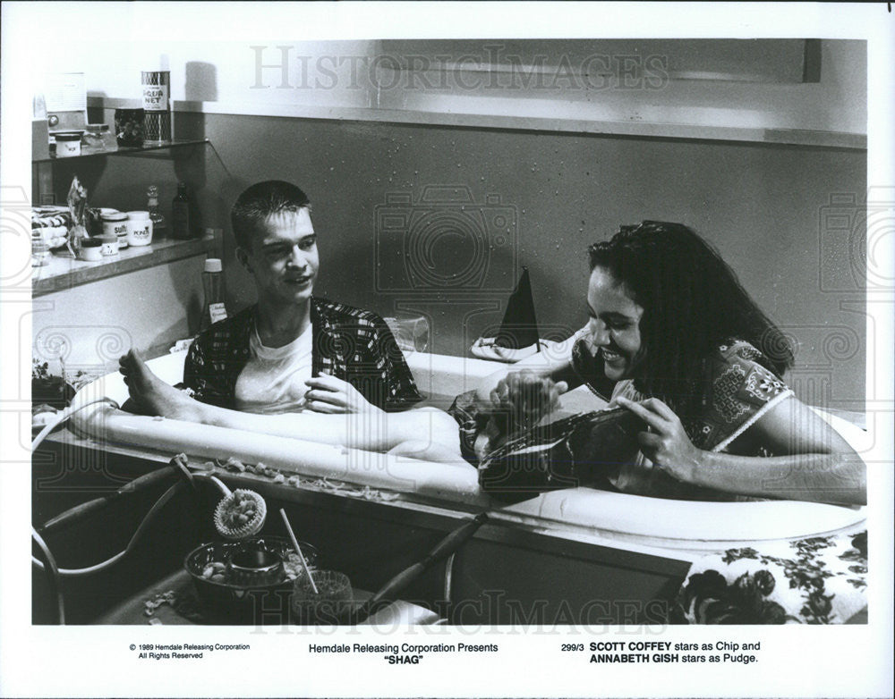 1989 Press Photo Scott Coffey Actor Annabeth Gish Actress Shag Comedy Movie - Historic Images