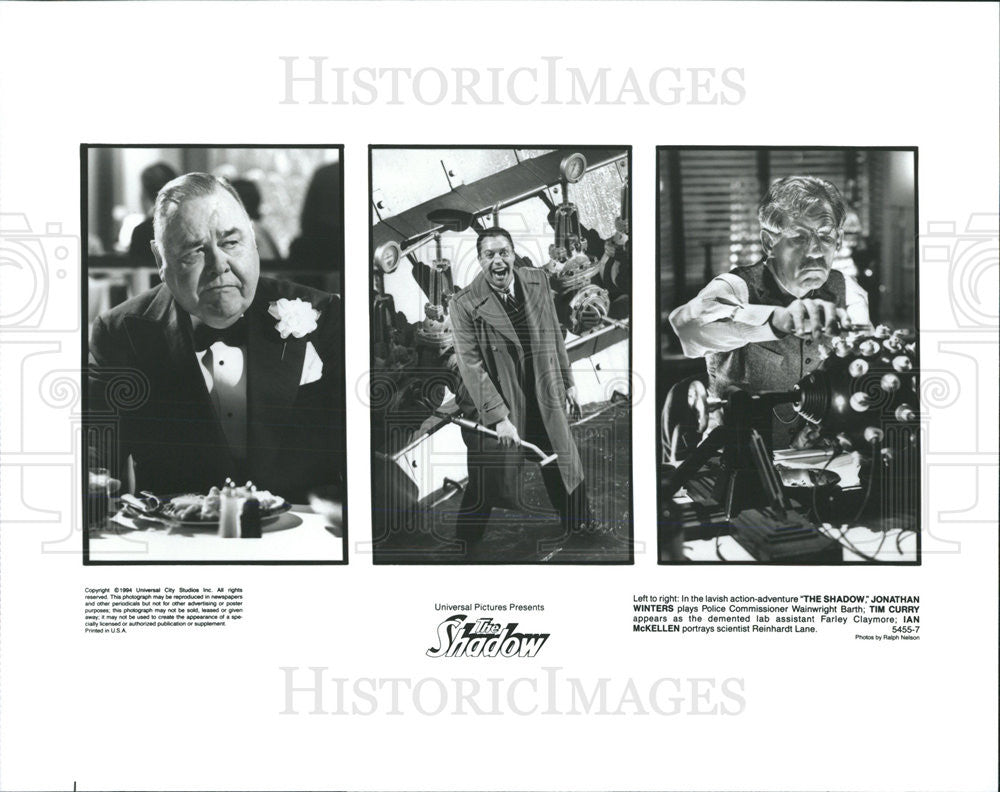 1994 Press Photo The Shadow Jonathan Winters Tim Curry Ian McKellen Action Film - Historic Images