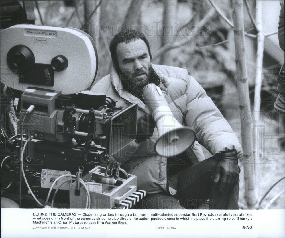 1981 Press Photo Burt Reynolds Actor Director Sharky&#39;s Machine Action Film Movie - Historic Images