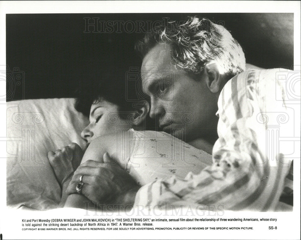 1990 Press Photo Debra Winger and John Malkovich in &quot;The Sheltering Sky&quot; - Historic Images