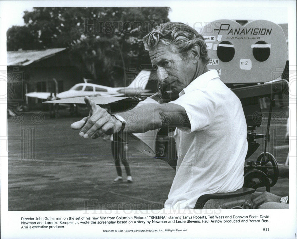 1984 Press Photo &quot;Sheena&quot; director John Guillermin on set - Historic Images