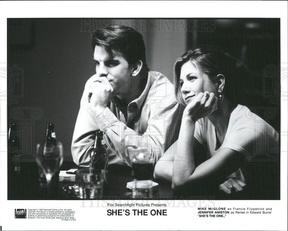 1996 Press Photo Mike McGlone Actor Jennifer Aniston Actress She&#39;s The One Film - Historic Images