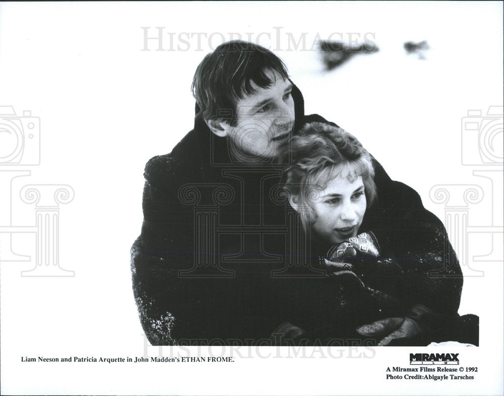 1992 Press Photo Ethan Frome John Madden Liam Neeson Patricia Arquette Miramax - Historic Images