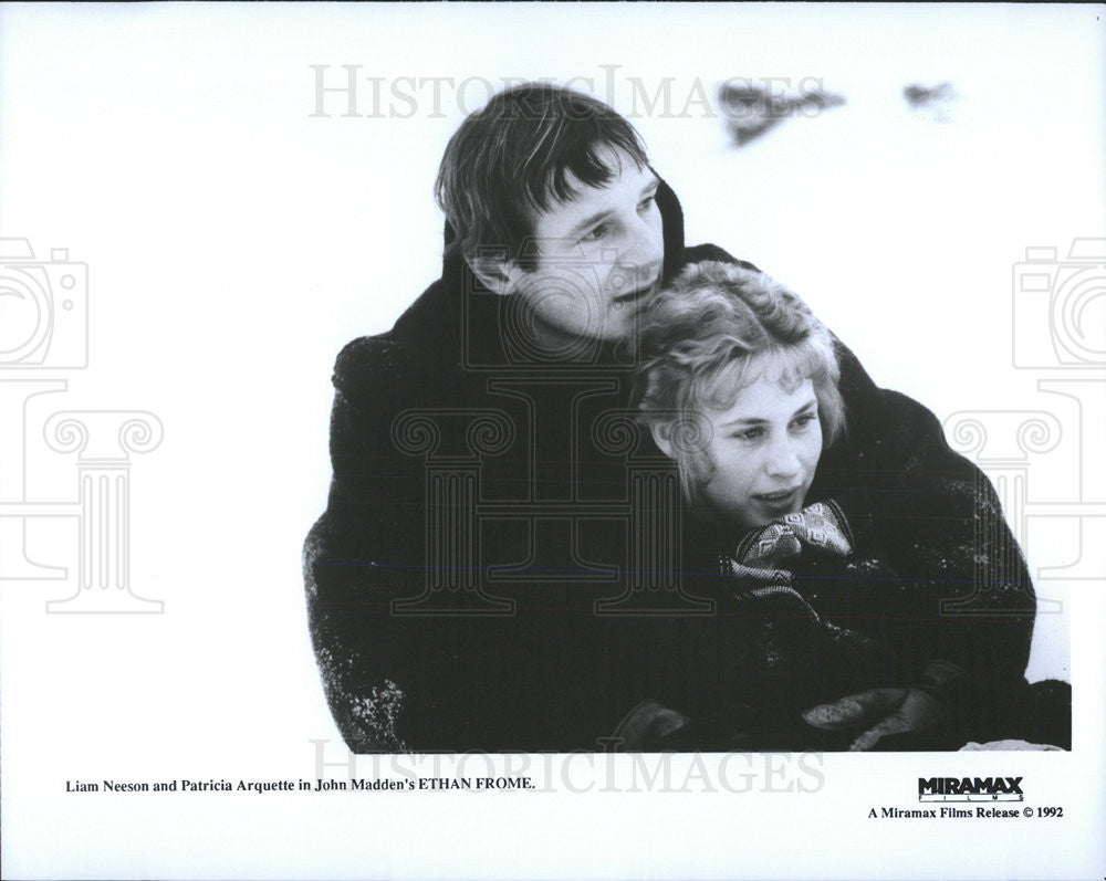 1992 Press Photo Ethan Frome John Madden Liam Neeson Patricia Arquette MIramax - Historic Images