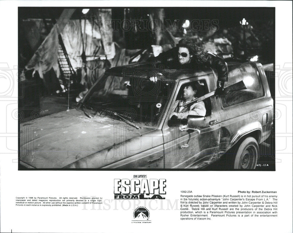 1996 Press Photo Escape From LA John Carpenter Kurt Russell Snake Plissken - Historic Images