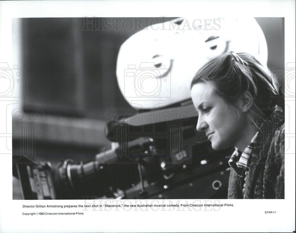 1982 Press Photo Gillian Armstrong Director Set Starstruck  Musical Comedy - Historic Images