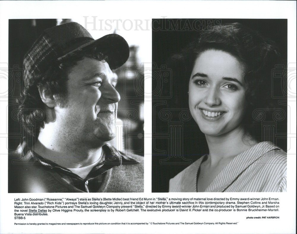 1990 Press Photo John Goodman Actor Trini Alvarado Actress Stella Film Movie - Historic Images