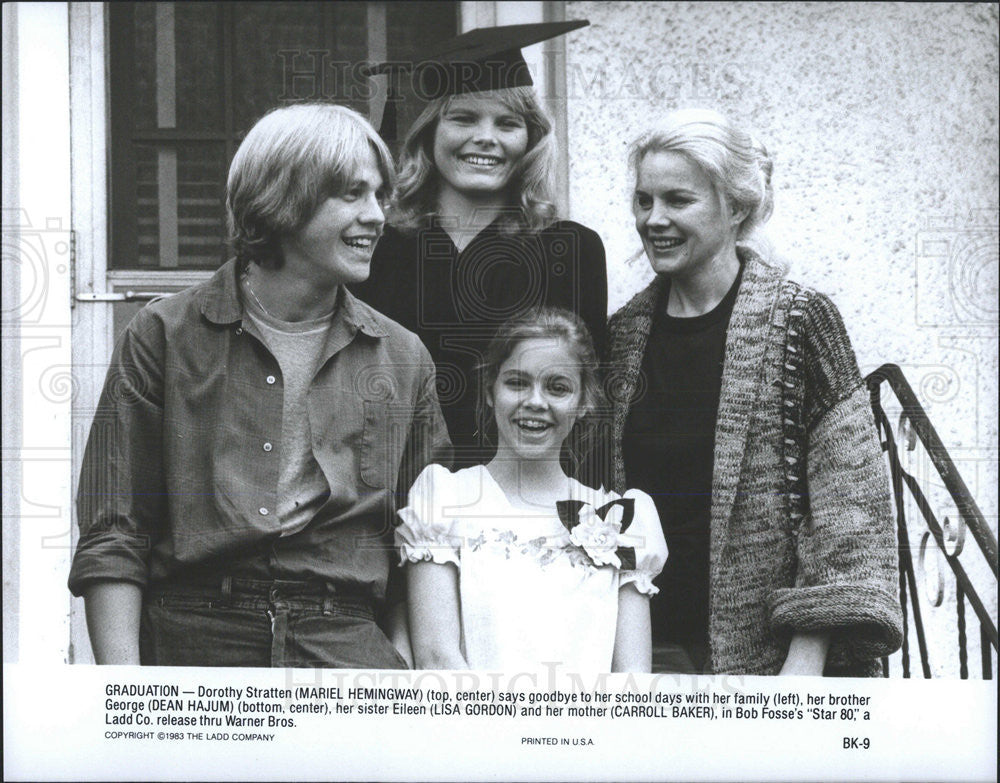 1983 Press Photo Mariel Hemingway Dean Hajum Lisa Gordon Carroll Baker - Historic Images