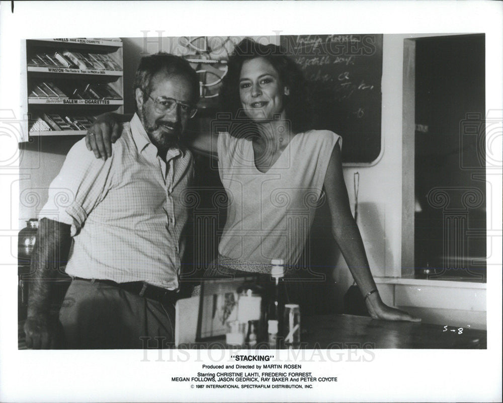 1987 Press Photo Christine Lahti Actress Frederic Forrest Actor Stacking Movie - Historic Images