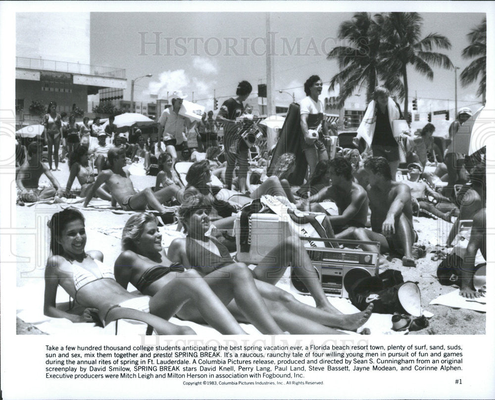 1983 Press Photo Scene From Spring Break - Historic Images