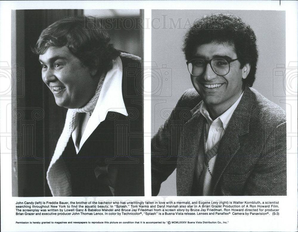 John Candy & Eugene Levy Star In Splash 1984 vintage promo photo print ...