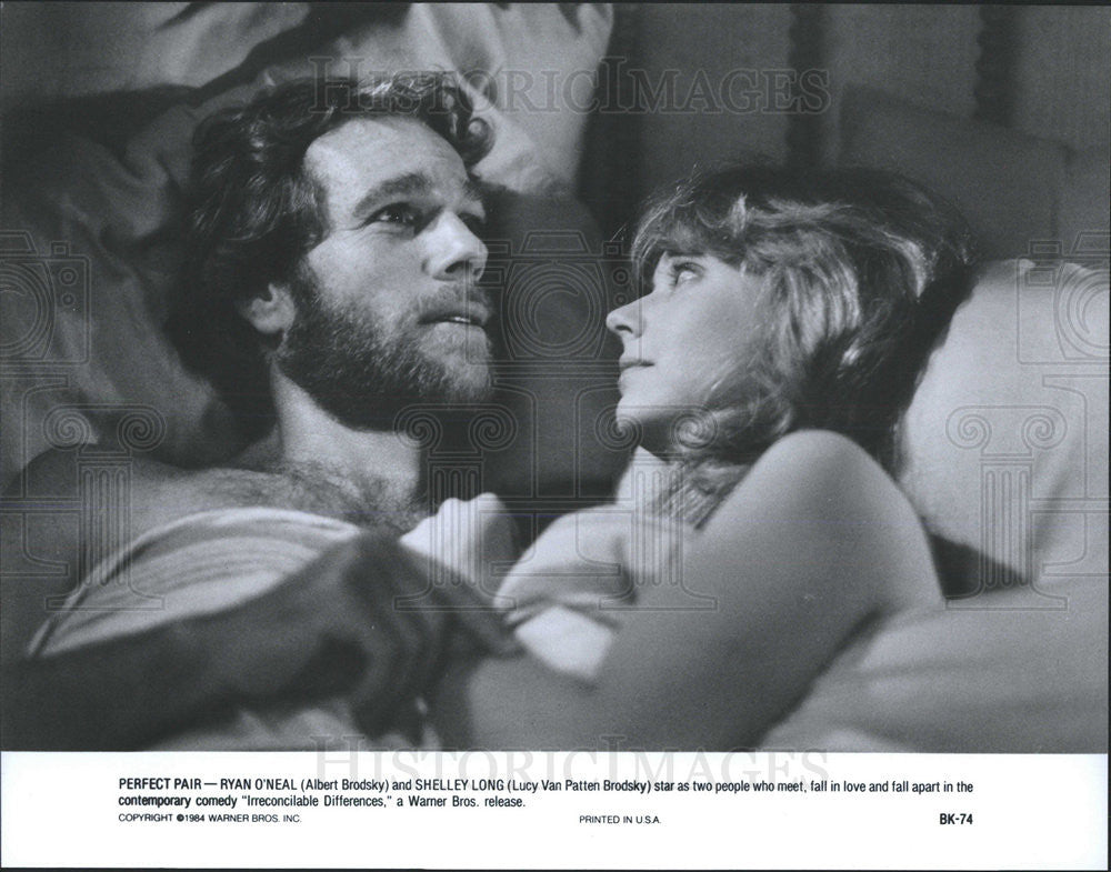 1984 Press Photo Ryan O&#39;Neal Actor Shelley Long Irreconcilable Differences Film - Historic Images