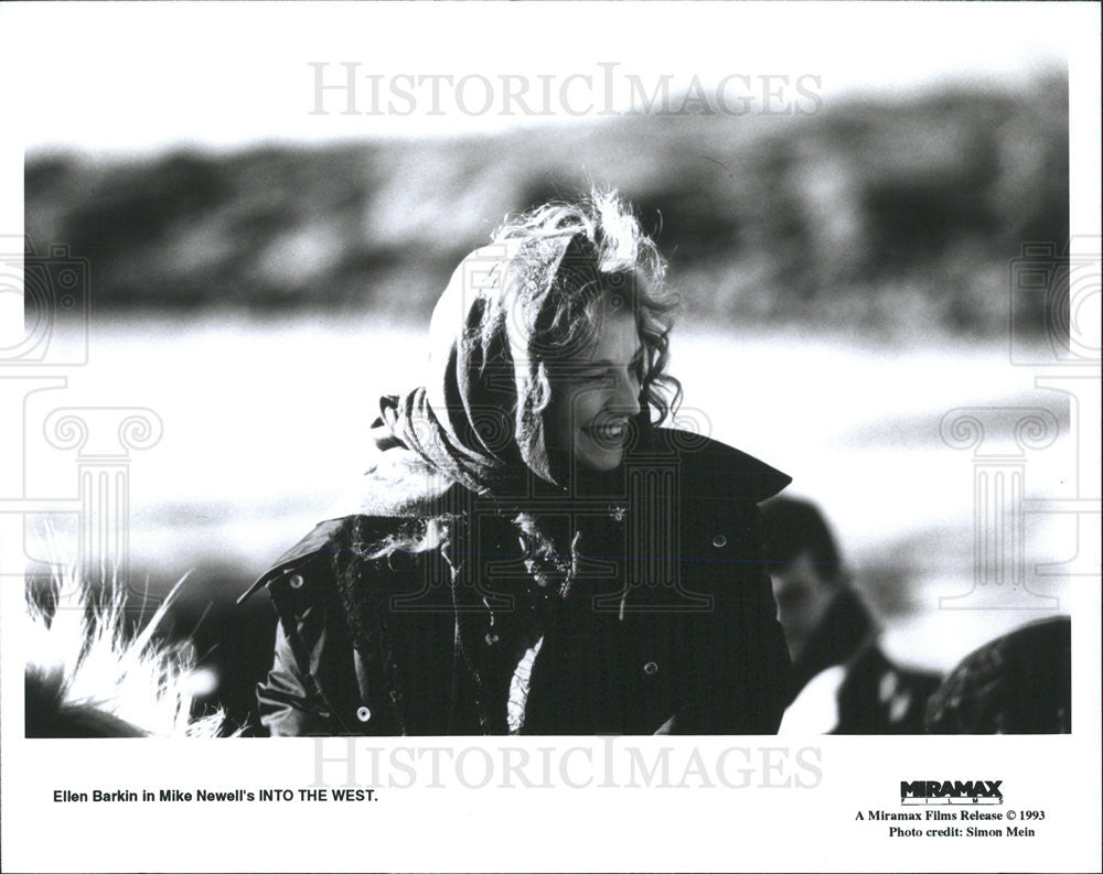 1993 Press Photo Ellen Barkin Actress Into West Irish Fantasy Film - Historic Images