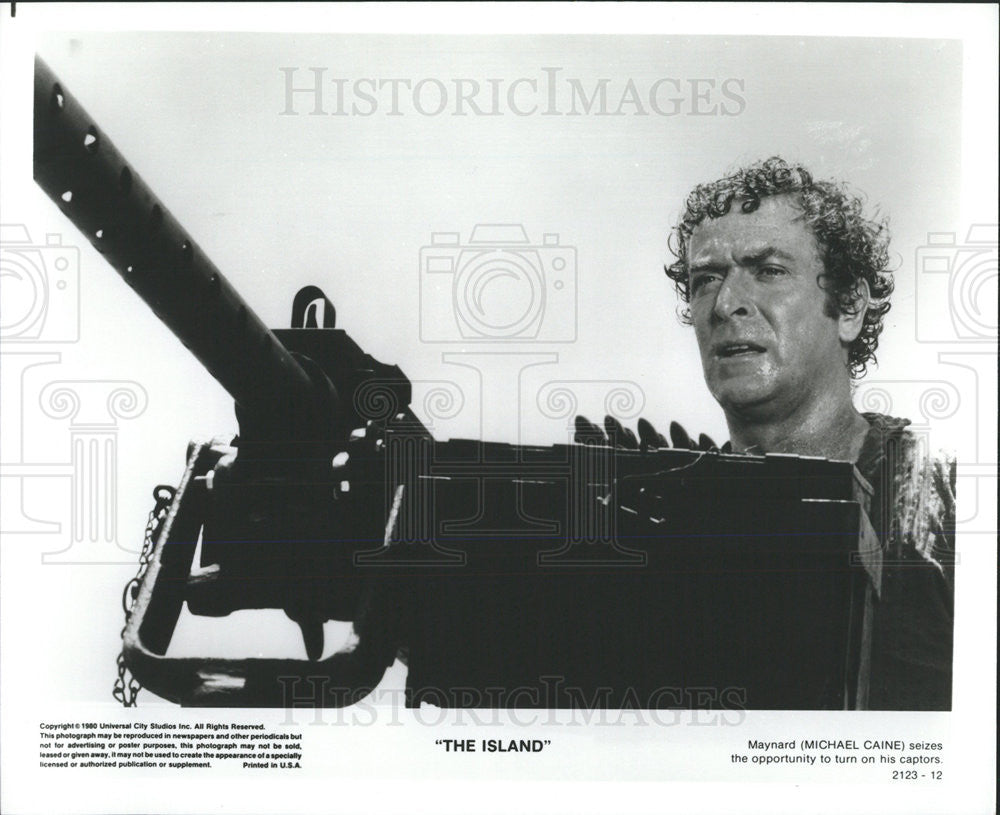 1980 Press Photo Michael Caine Actor Island Thriller Movie Film - Historic Images