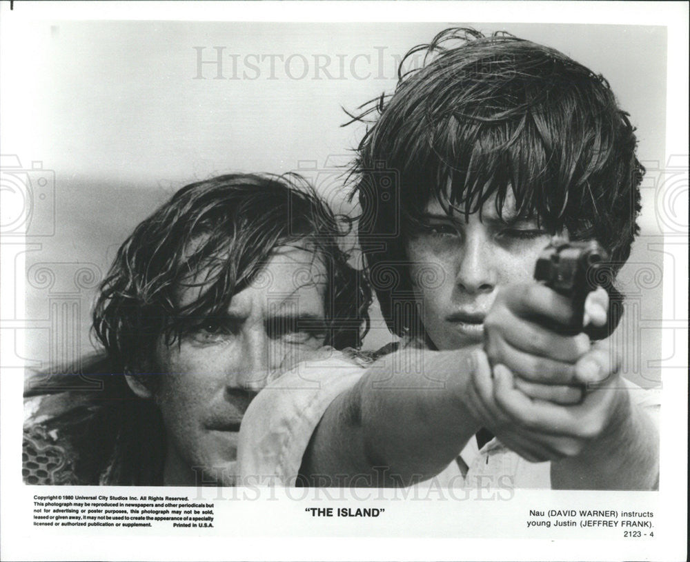 1980 Press Photo David Warner Actor Jeffrey Frank Island Thriller Movie Film - Historic Images