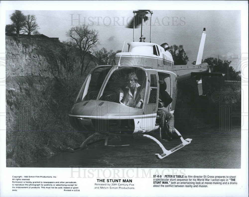 1980 Press Photo Peter O&#39;Toole Actor War Action Movie Stunt Man Film - Historic Images