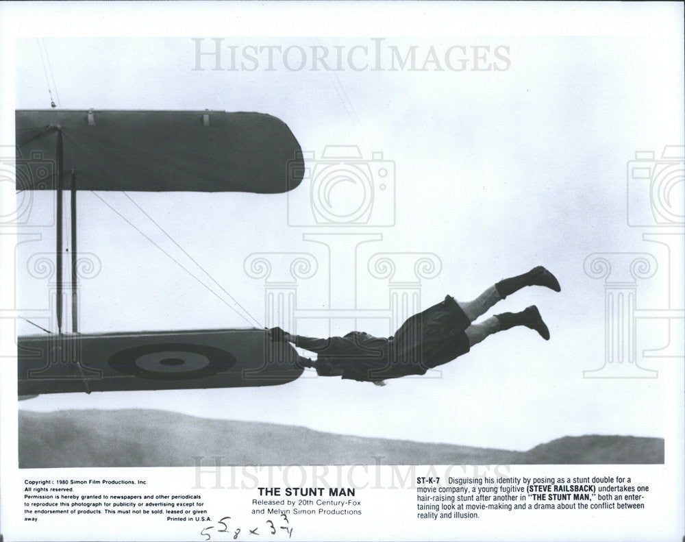 1980 Press Photo Steve Railsback Actor Stunt Man Film Movie - Historic Images