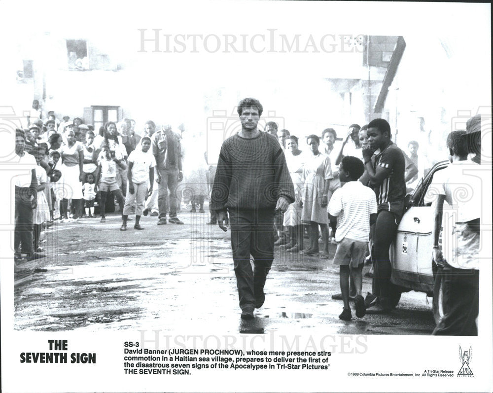 1988 Press Photo Jurgen Prochnow Actor Seventh Sign Apocalyptic Drama Movie - Historic Images