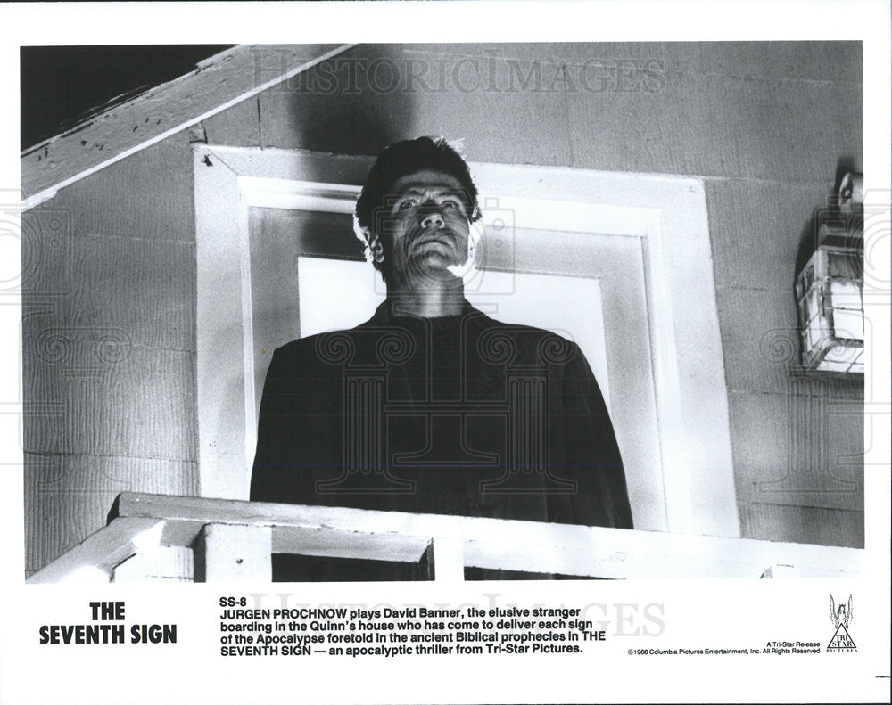 1988 Press Photo Jurgen Prochnow As David Banner In &quot;The Seventh Sign&quot; - Historic Images