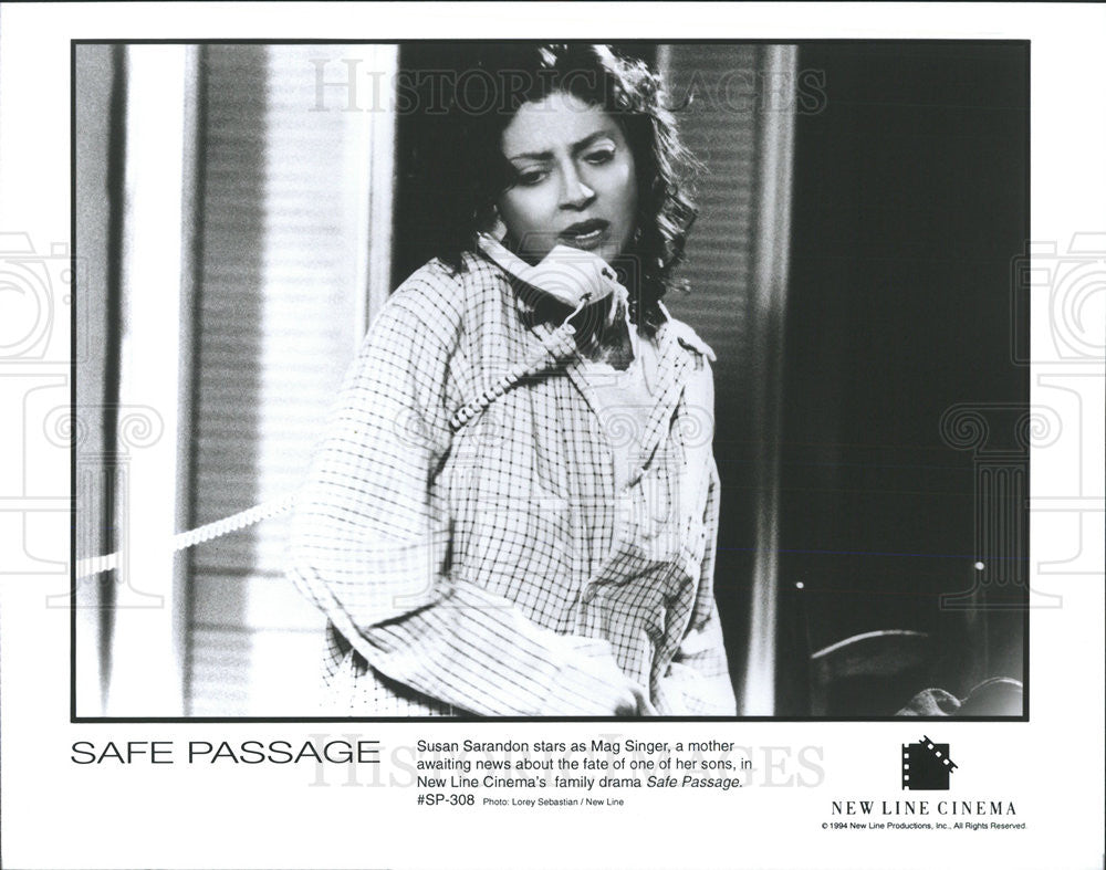 1994 Press Photo Susan Sarondon Stars As Mag Singer In The Drama &quot;Safe Passage&quot; - Historic Images