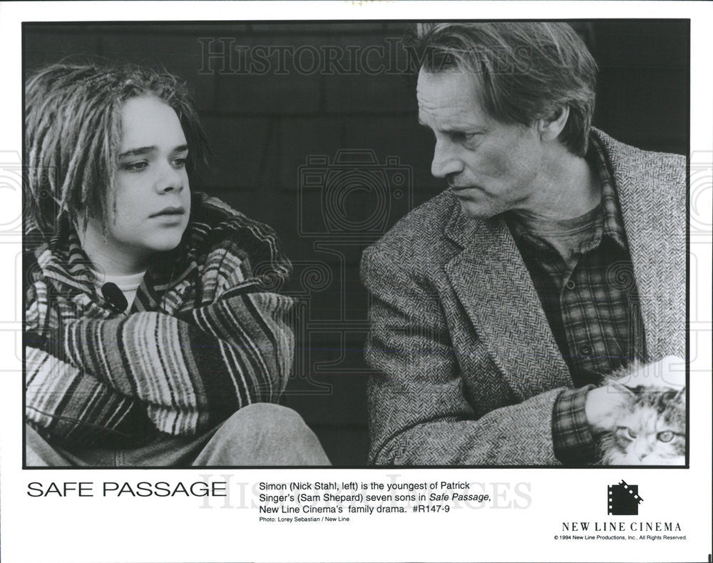 1994 Press Photo Nick Stahl Actor Sam Shepard Family Drama Movie Safe Passage - Historic Images