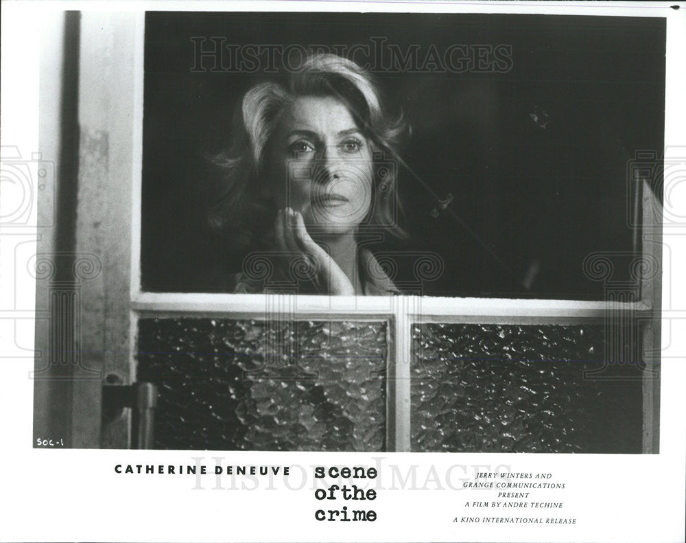 1986 Press Photo Catherine Deneuve Actress Scene Crime French Drama Film Movie - Historic Images