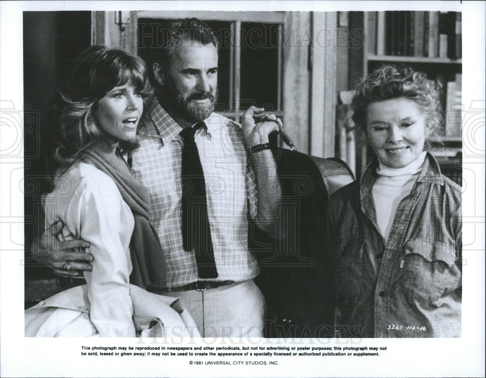 1981 Press Photo Jane Fonda Katherine Hepburn &quot;On Golden Pond&quot; - Historic Images