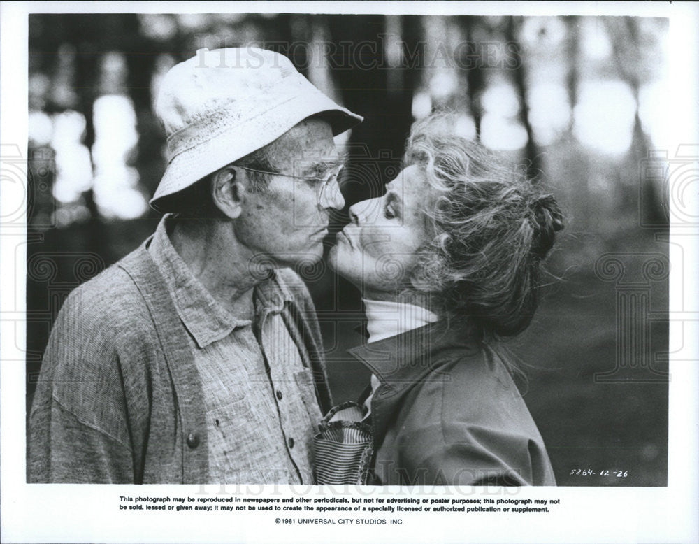 1981 Press Photo Henry Fonda Katherine Hepburn &quot;On Golden Pond&quot; - Historic Images