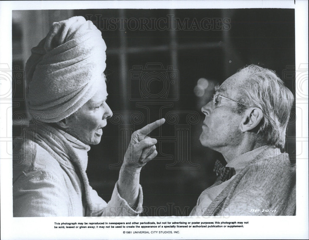 1981 Press Photo Henry Fonda Katherine Hepburn &quot;On Golden Pond&quot; - Historic Images