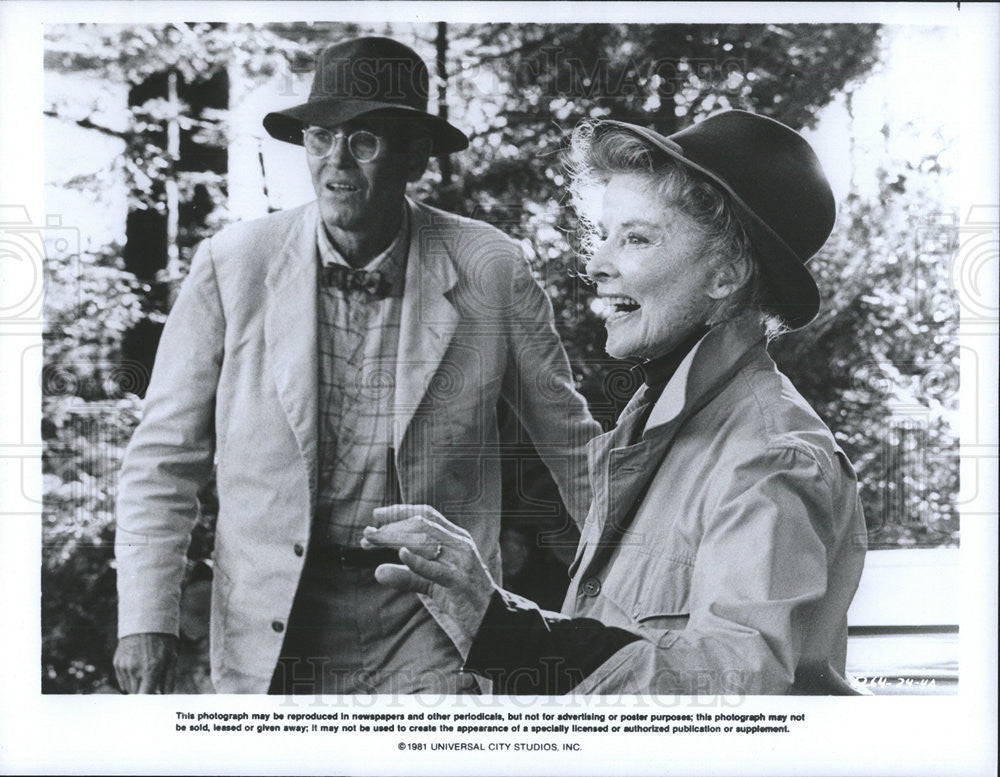 1981 Press Photo Henry Fonda Katherine Hepburn &quot;On Golden Pond&quot; - Historic Images