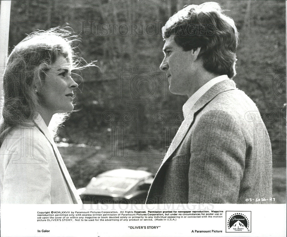 1978 Press Photo Candice Bergen Actress Ryan O&#39;Neal Oliver&#39;s Story Film Movie - Historic Images