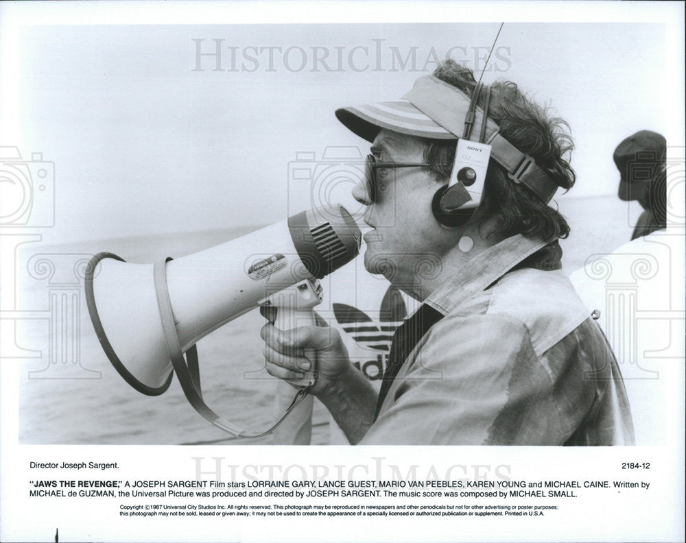 1987 Press Photo &quot;Jaws The Revenge&quot; Director Joseph Sargent - Historic Images