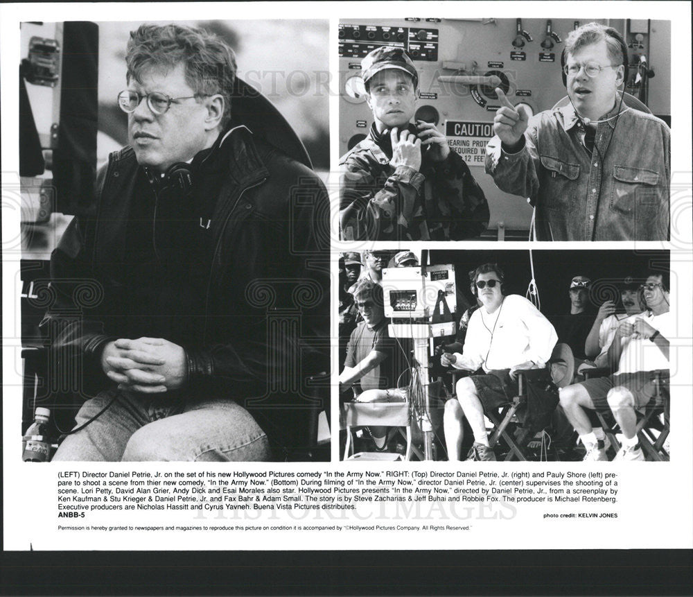 1993 Press Photo Director Daniel Petrie On The Set Of In The Army Now - Historic Images