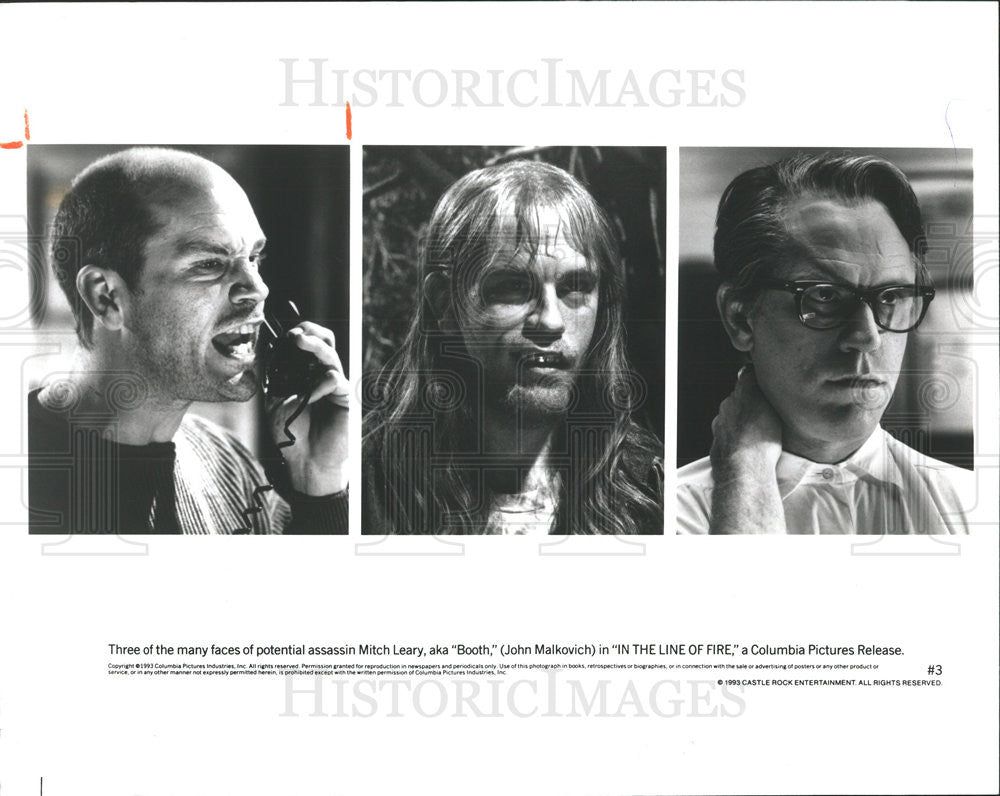 1993 Press Photo John Malkovich Stars As Booth In In The Line Of Fire - Historic Images