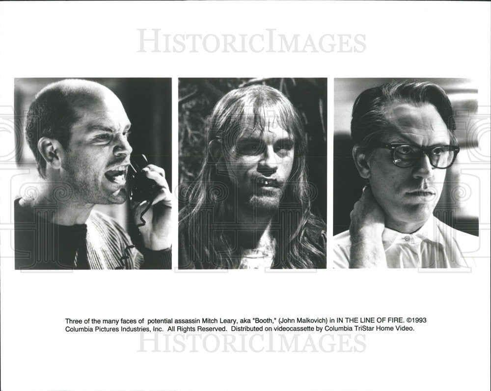 1993 Press Photo The Many Faces Of Mitch Leary In In The Line Of Fire - Historic Images