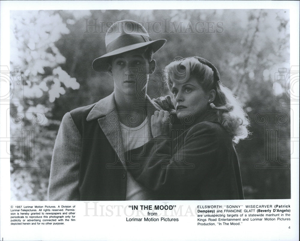 1987 Press Photo Patrick Dempsey and Beverly D&#39;Angelo Star In In The Mood - Historic Images