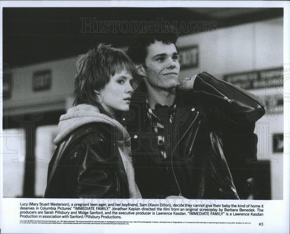 1989 Press Photo Mary stuart Masterson &amp; Kevin Dillon Star In Immediate Family - Historic Images
