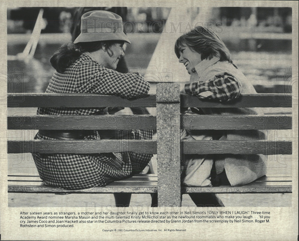 1981 Press Photo Marsha Mason and Kristy McNichol star &quot;Only When I Laugh&quot; - Historic Images