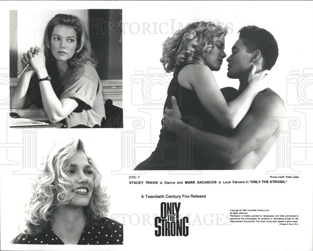 1993 Press Photo Stacey Travis and Mark Dacascos in &quot;Only The Strong&quot; - Historic Images