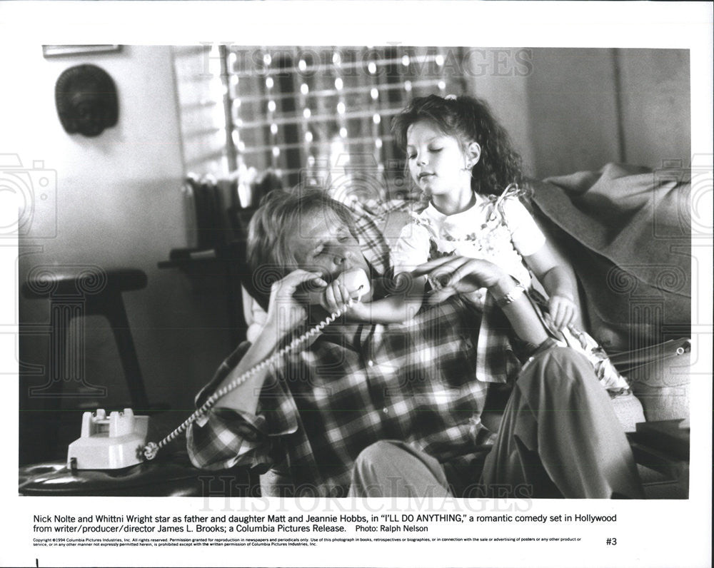 1994 Press Photo Nick Nolte and Whittni Wright star in &quot;I&#39;ll Do Anything&quot; - Historic Images