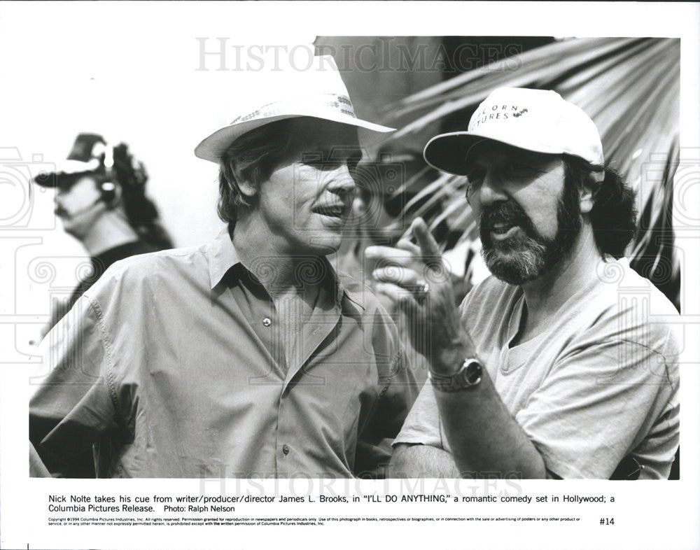 1994 Press Photo &quot;I&#39;ll Do Anything&quot; Producer James L. Brooks and Nick Nolte - Historic Images