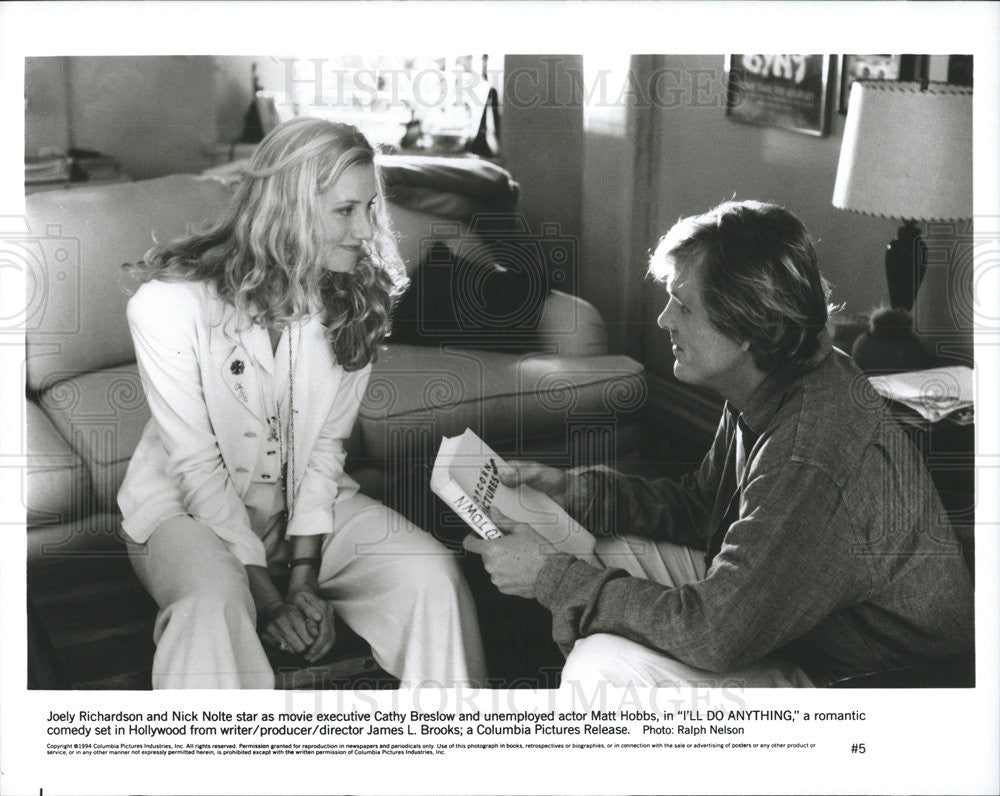 1994 Press Photo Joely Richardson and Nick Nolte in &quot;I&#39;ll Do Anything&quot; - Historic Images