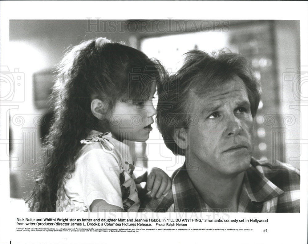 1994 Press Photo Nick Nolte and Whittni Wright in &quot;I&#39;ll Do Anything&quot; - Historic Images