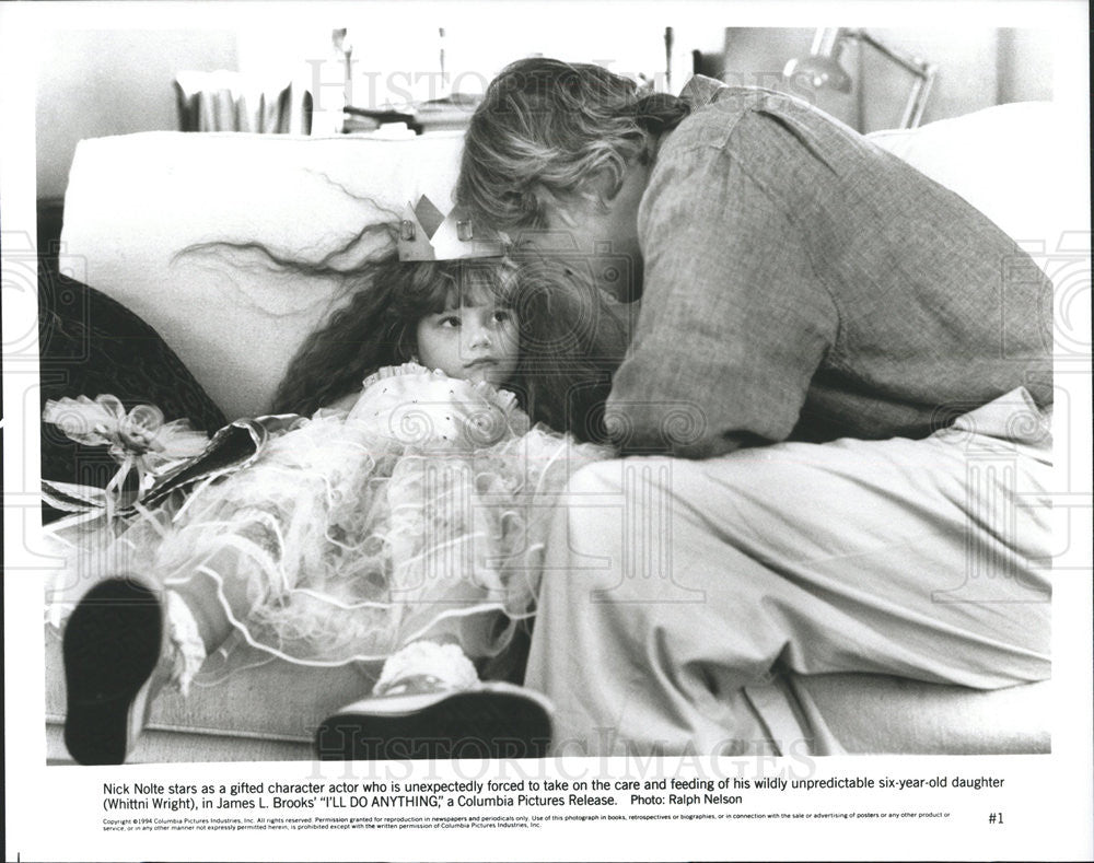 1994 Press Photo Nick Nolte and Whittni Wright in &quot;I&#39;ll Do Anything&quot; - Historic Images