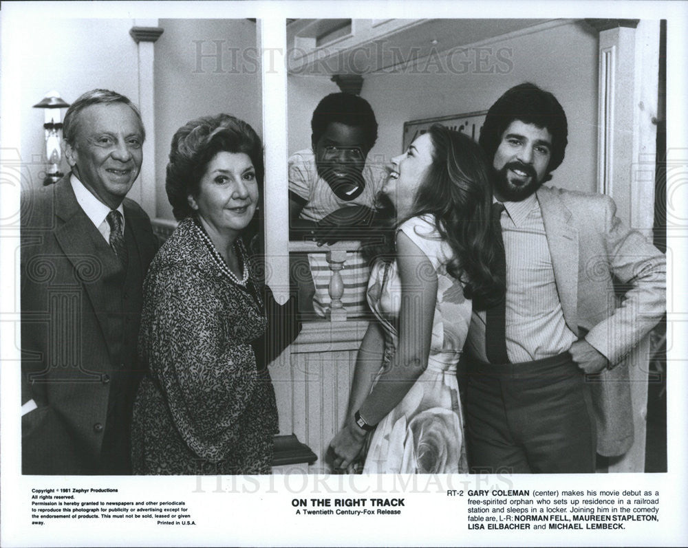 1981 Press Photo Gary Coleman Norman Fell Maureen Stapleton Lisa Eilbacher - Historic Images