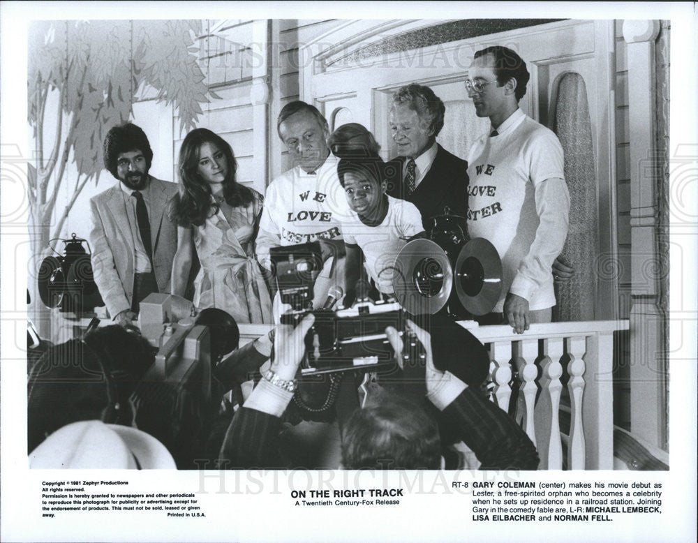 1981 Press Photo Gary Coleman Michael Lembeck Lisa Eilbacher Norman Fell Actors - Historic Images