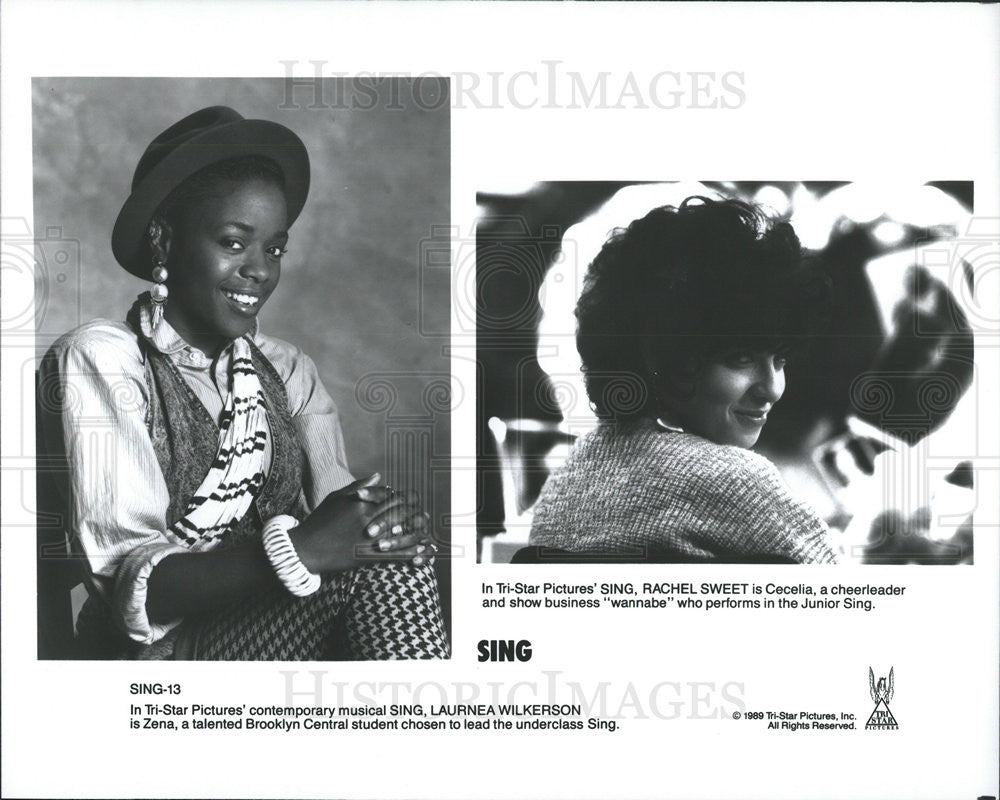 1989 Press Photo Laurnea Wilkerson, Rachel Sweet star in &quot;Sing&quot; - Historic Images