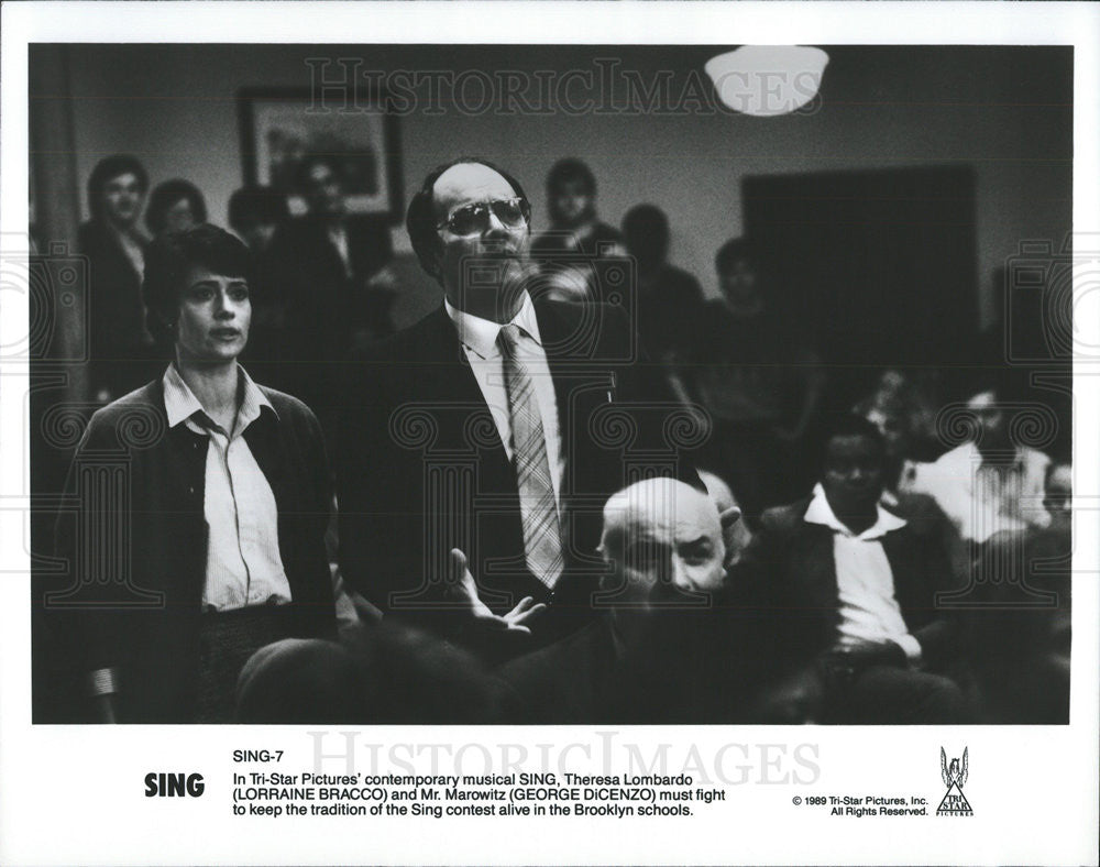 1989 Press Photo Lorraine Bracco, George DiCenzo in "Sing" - Historic Images