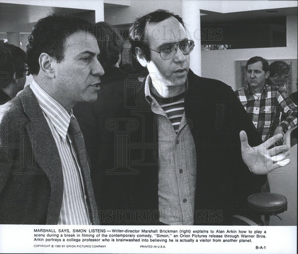 Director Marshall Brickman On Set Of Simon With Alan Arkin 1980 vintage ...